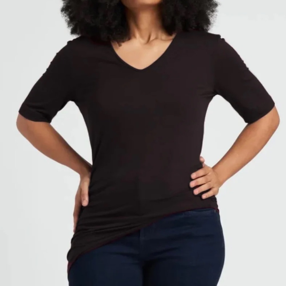 Universal Standard Black Genevette Liquid Jersey Top Size 6